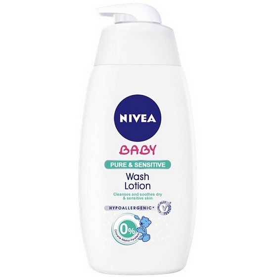 Nivea Baby Pure & Sensitive umývací gél na tvár, telo a vlásky 500 ml
