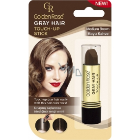 Golden Rose Gray Hair Touch-Up Stick farbiaci korektor na odrastené a šedivé vlasy 03 Medium Brown 5,2 g