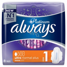 Always Platinum Ultra Normal Plus hygienické vložky s krídelkami 8 kusov