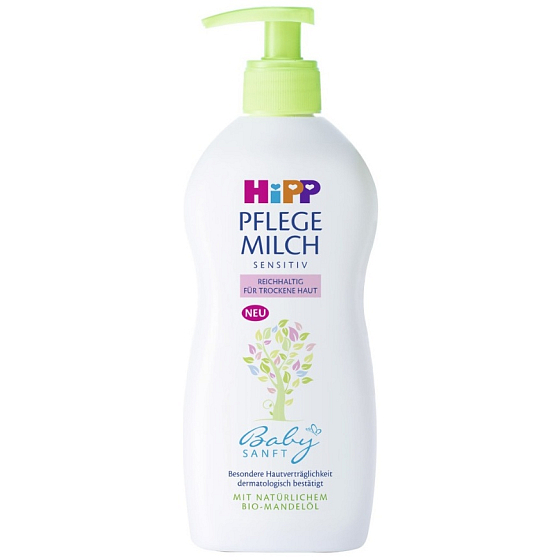 HiPP Babysanft Telové mlieko pre deti, pre suchú pokožku dávkovač 300 ml