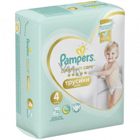 Pampers Premium Care veľkosť 4, 9-15 kg plienkové nohavičky 22 kusov