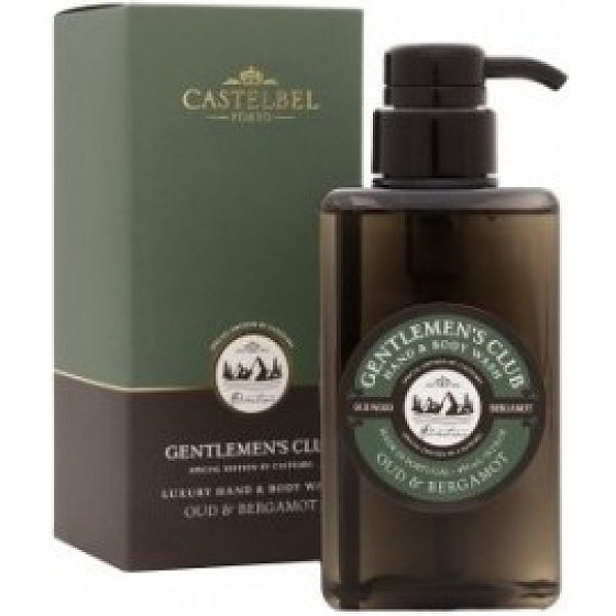 Castelbel Oud a Bergamot 2v1 umývací gél na ruky a telo pre mužov dávkovač 450 ml