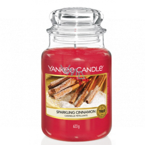 Yankee Candle Sparkling Cinnamon - Trblietavá škorica vonná sviečka Classic veľká sklo 625 g Christmas 2020