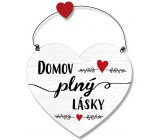 Nekupto Sladký domov Srdcový nápis Domov plný lásky 17 x 15 cm x 0,5 cm