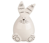 Zajac s labkami z keramiky na stojane 6 x 10 cm