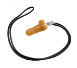 Aventurin oranžový Penis amulet pro plodnost, přívěsek přírodní kámen ručně broušený 3 cm, kámen štěstí a prosperity