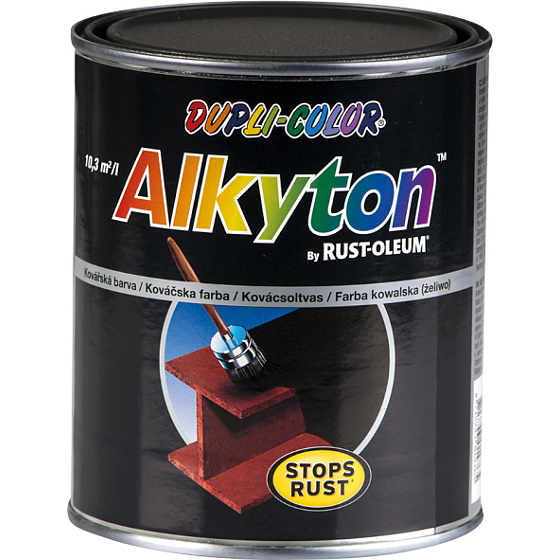 Dupli-Color Alkyton Kovářská farba na kov, čierna, 750 ml