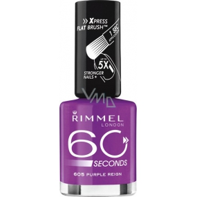 Rimmel London 60 sekund lak na nechty 605 Purple Reign 8 ml