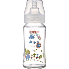 Baby Farlin Dojčenská fľaša sklenená so širokým hrdlom 3+ mesiaca 240 ml ABB-B001-24