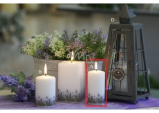 Lima Lavender vonná sviečka biela valec 50 x 100 mm 1 kus