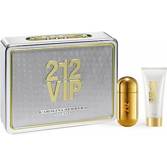Carolina Herrera 212 VIP parfumovaná voda 50 ml + telové mlieko 75 ml, darčeková sada