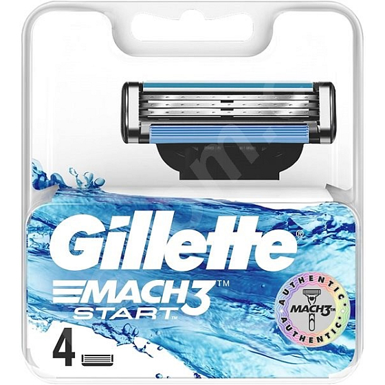 Gillette Mach3 Štart náhradné hlavice 4 kusy, pre mužov