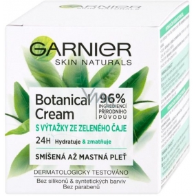 Garnier Skin Naturals Botanical Cream s výťažkami zeleného čaju pleťový krém pre zmiešanú až mastnú pleť 50 ml
