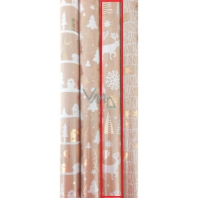 Zöllner Darčekový baliaci papier 70 x 150 cm Vianočný Luxusné Chris sob a sánky