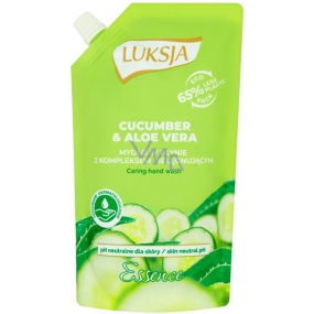 Luksja Essence Uhorka a Aloe Vera tekuté mydlo náhradná náplň 400 ml