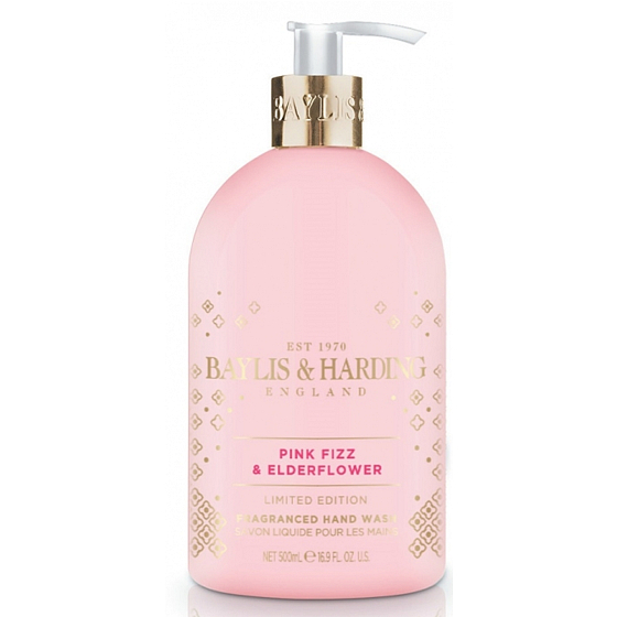 Baylis & Harding Ružový Fizz a Lipový kvet tekuté mydlo na ruky dávkovač 500 ml