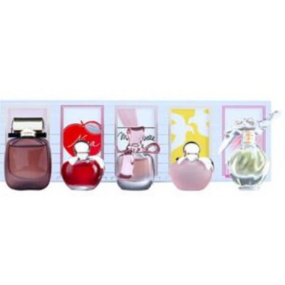 Nina Ricci L Extase EdP, + Nina EdT + Mademoiselle Ricci EdP + L Air du Temps EdT + Nina L eau EdT, 5 x 4 ml, darčeková sada pre ženy