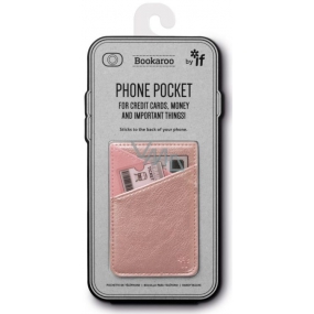 If Bookaroo Phone Pocket Puzdro - vrecko na telefón na doklady rose gold 195 x 95 x 18 mm