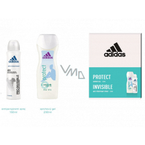 Adidas Pre Invisible antiperspirant dezodorant sprej pre ženy 150 ml + sprchový gél 250 ml, kozmetická sada