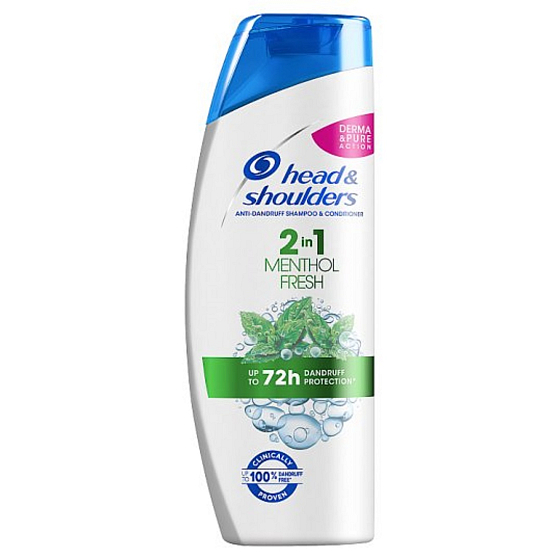 Head & Shoulders mentol 2v1 šampón a balzam na vlasy proti lupinám 400 ml