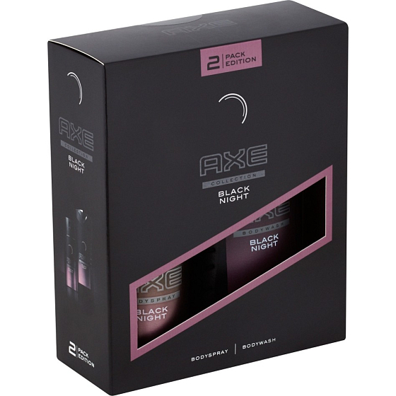 Axe Black Night deodorant sprej pre mužov 150 ml + sprchový gél 250 ml, kozmetická sada