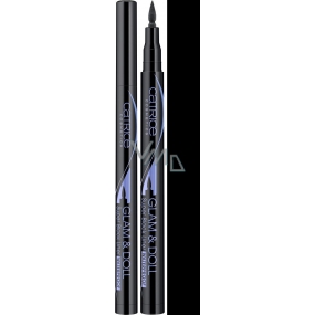 Catrice Glam & Doll Super Black Liner vodoodolné očné linky v pere 010 Super Black Waterproof 1 ml