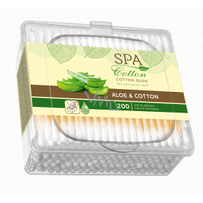 Spa Cotton Aloe Vera a Bavlna vatové tyčinky Click System 200 kusov