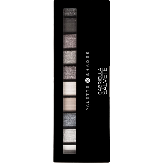 Gabriella salva Palette 10 Shades paleta očných tieňov so zrkadielkom a aplikátorom 03 Grey 12 g