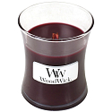 WoodWick Black Cherry - Čierna čerešňa vonná sviečka s dreveným knôtom a viečkom sklo malá 85 g