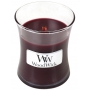 WoodWick Black Cherry - Čierna čerešňa vonná sviečka s dreveným knôtom a viečkom sklo malá 85 g
