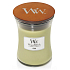 Woodwick Fern - Papradina vonná sviečka s dreveným knôtom a viečkom sklo stredná 275 g