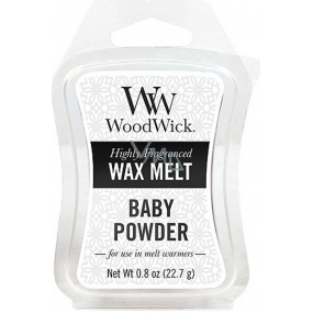 Woodwick Baby Powder - Detský púder vonný vosk do aromalampy 22.7 g