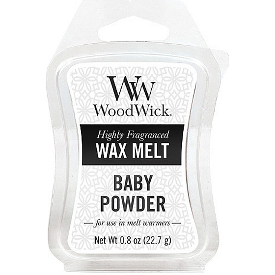 Woodwick Baby Powder - Detský púder vonný vosk do aromalampy 22.7 g