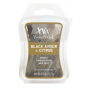 Woodwick Black Amber & Citrus - Čierna ambra a citrus Artisan vonný vosk do aromalampy 22.7 g