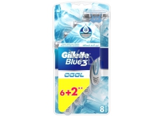 Gillette Blue 3 Cool 3 britvy holiaci strojček pre mužov 8 kusy
