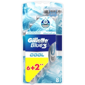 Gillette Blue 3 Cool 3-čepeľový holiaci strojček pre mužov 8 kusov