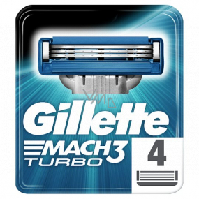Gillette Mach3 Turbo náhradné hlavice 4 kusov pre mužov