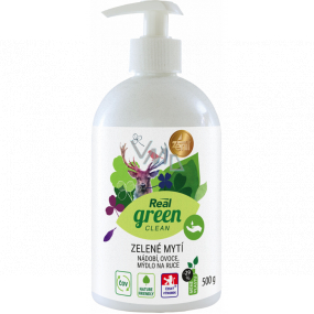 Real Green Clean 3v1 umývací prostriedok na riad, ruky, ovocie a zeleninu dávkovač 500 ml