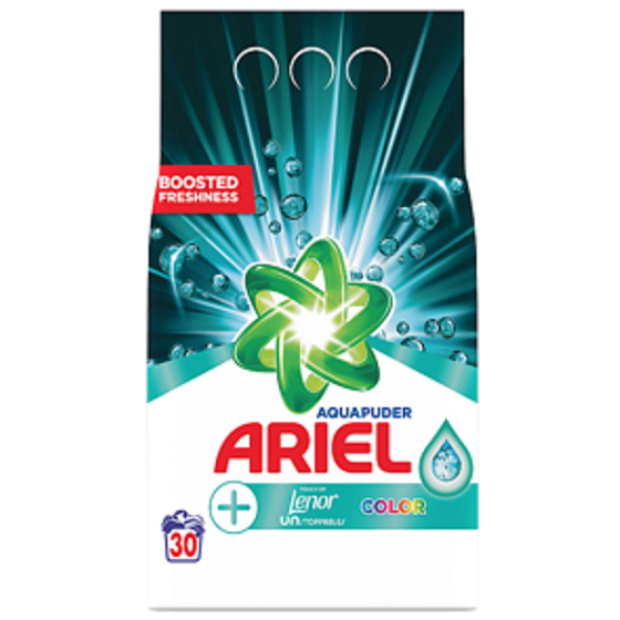 Ariel Aquapuder Touch of Lenor Color prací prášok na farebnú bielizeň 30 dávok 2.250 kg