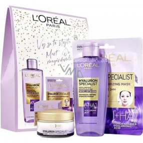 Loreal Paris Hyaluron Specialist denný krém 50 ml + micelárna voda 200 ml + textilný pleťová maska 30 g, kozmetická sada