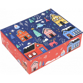 Albi Hracie krabička na peniaze Zasnežené domčeky 11 x 9 x 3,5 cm