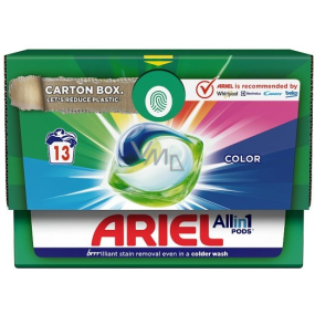 Ariel All-in-1 Pods Farebné gélové kapsuly na farebnú bielizeň 13 kusov