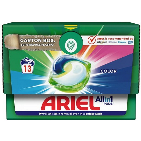 Ariel All-in-1 Pods Farebné gélové kapsuly na farebnú bielizeň 13 kusov