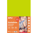 Apli Farebné papiere A4 Fluo green 170 g 50 listov