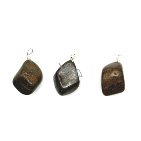 Bronzit Troml prívesok prírodný kameň, 2,2 - 3 cm, 1 kus, vysoko ochranný kameň