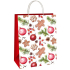 Ditipo Darčeková papierová taška 22 x 10 x 29 cm Vianočné biele ozdoby, perníčky, šišky, vetvičky