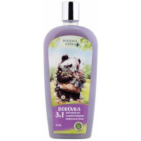 Bohemia Gifts Herbs Blueberry 3v1 sprchový gél, šampón a pena do kúpeľa pre deti 500 ml