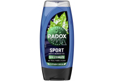 Radox Men 3v1 Sport Mäta a morská soľ sprchový gél pre mužov 225 ml