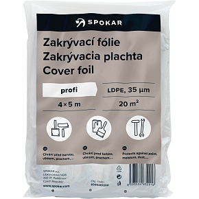 Spokar Profi zakrývací fólie, 35 µ, 20 m², 4 × 5 m