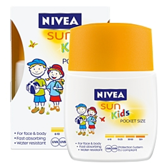 Nivea Sun Kids OF50 vreckové mlieko na opaľovanie pre deti 50 ml
